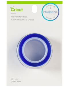 Cricut Heat Resistant Tape 75x25cm; "Infusible Ink" heat-resistant adhesive tape; This Cricut adhesive tape is heat resistant up to 205°C and is therefore also suitable for use with infusible ink. The roll is 1.9 cm wide and 15.8 metres long.